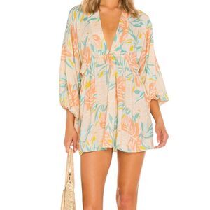 Jen's Pirate Booty Aloha Shenandoah Relaxed Fit Open Back Tunic‎ Mini Dress Sz S